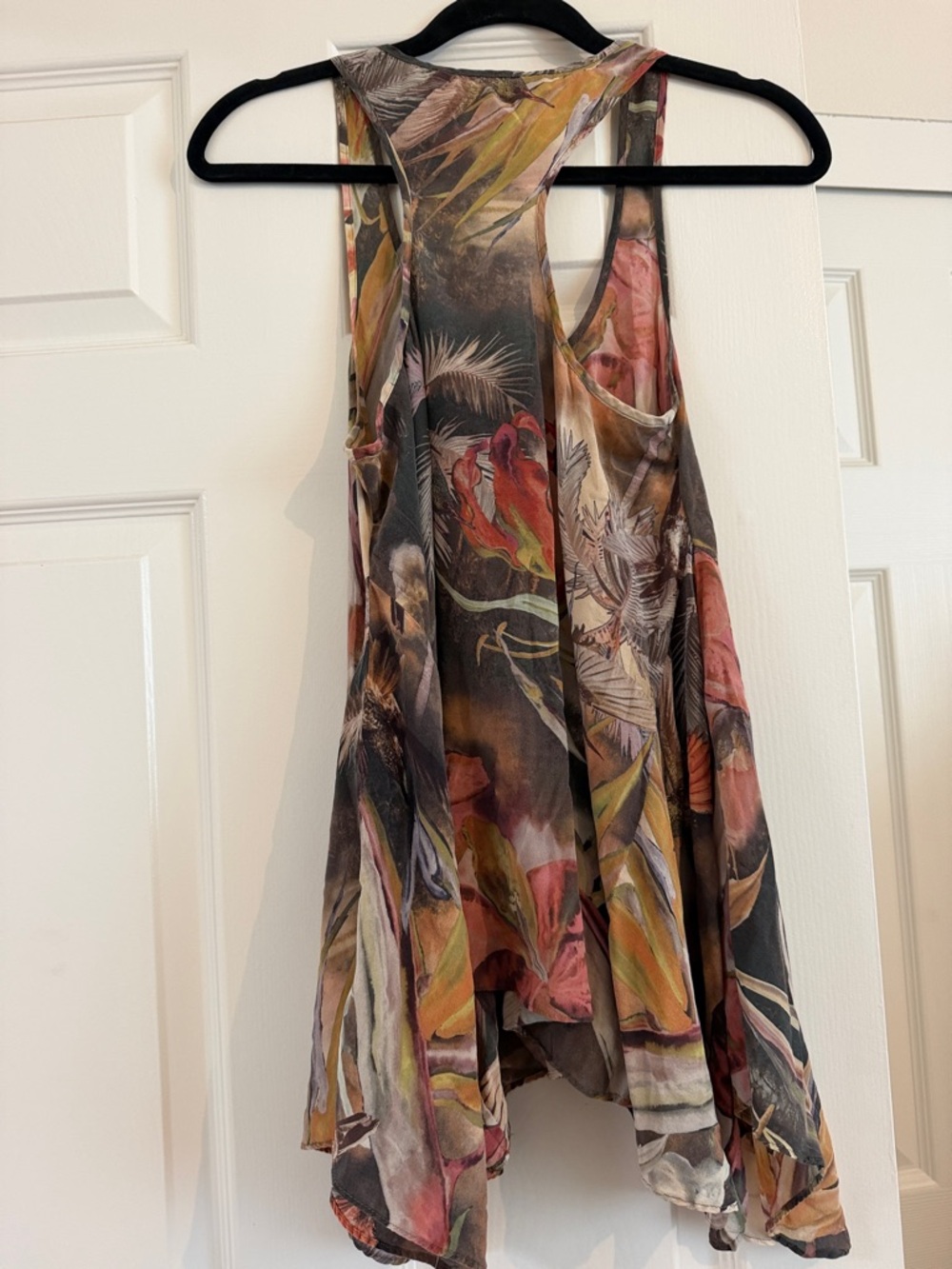 All Saints Silk Floral & Hummingbird Tank Top - Picture 4 of 4
